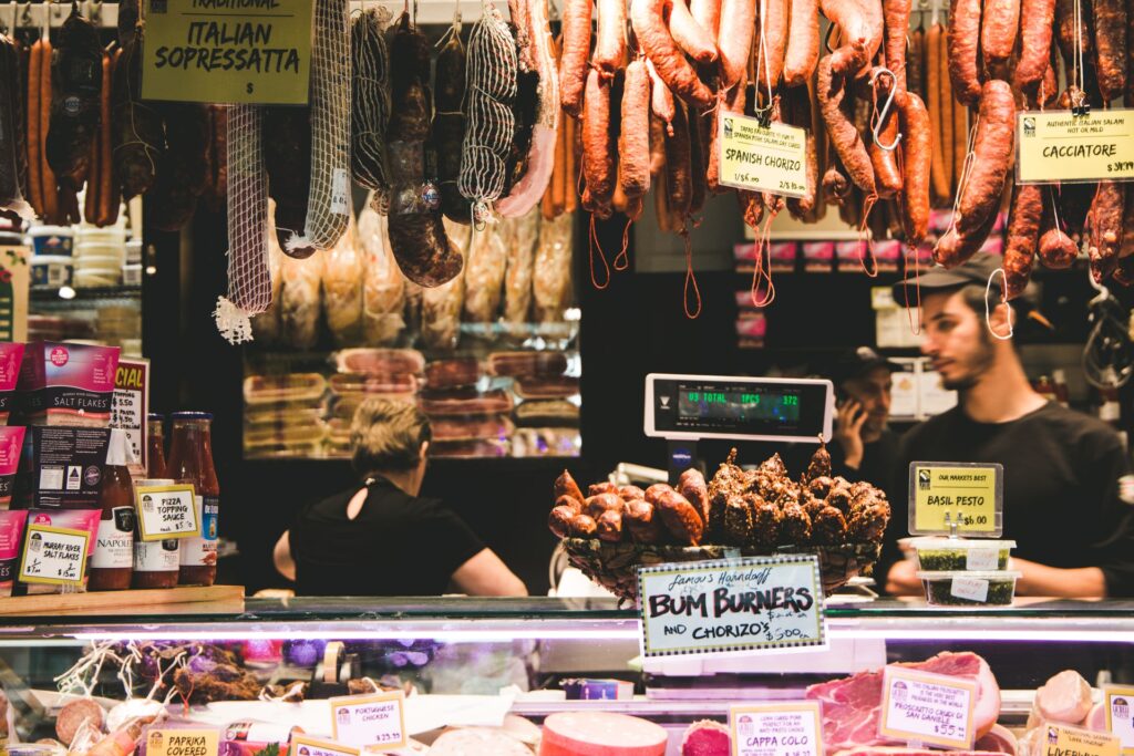 Meat store in Queen Victoria Market
