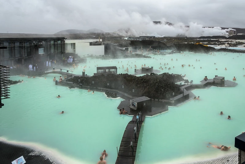 View of the Blue Lagoon in Iceland