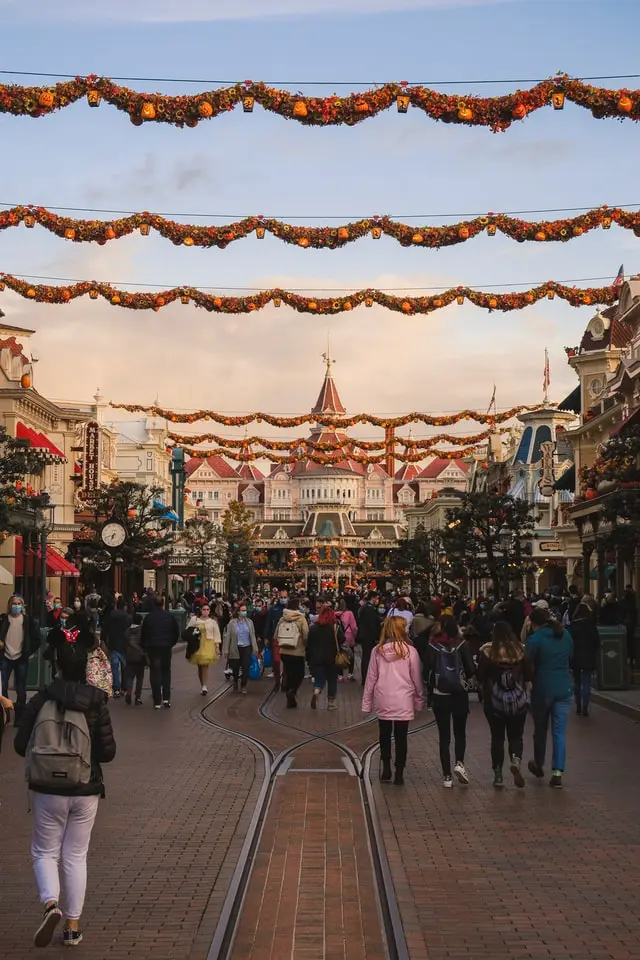 Vibrant lanes of Disneyland Paris
