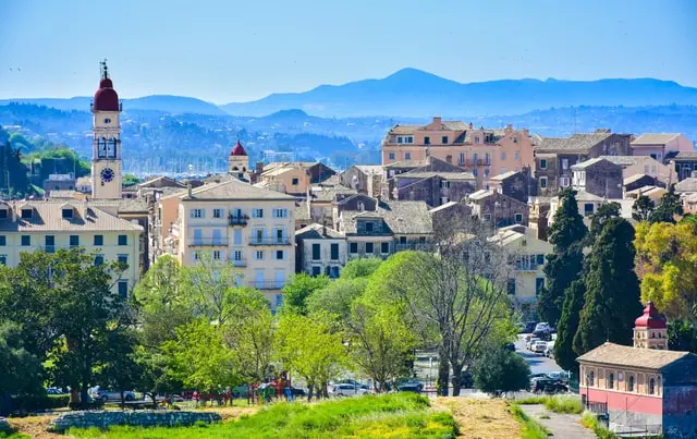 Panoramic view from Old Citadel of Corfu Town