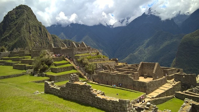 Machu Picchu surrounded by Andes Mountains