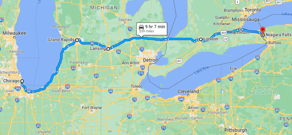 Chicago to Niagara via Grand Rapids